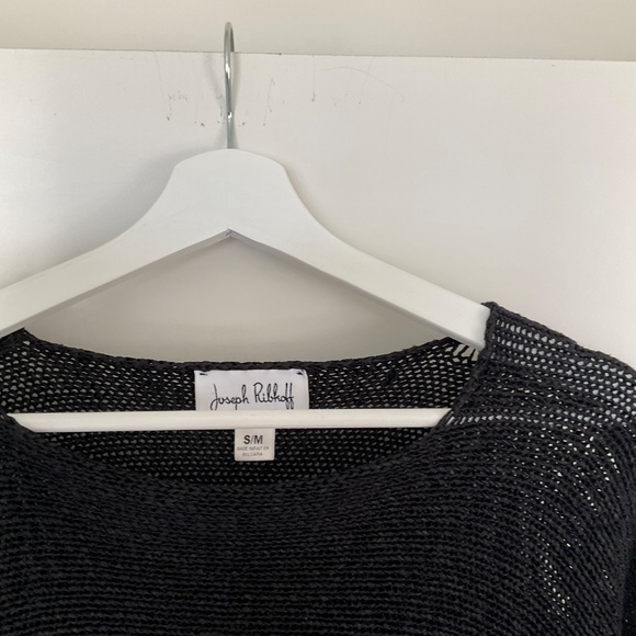 Joseph Ribkoff black oversized sweater top S/M - Picture 4 of 7